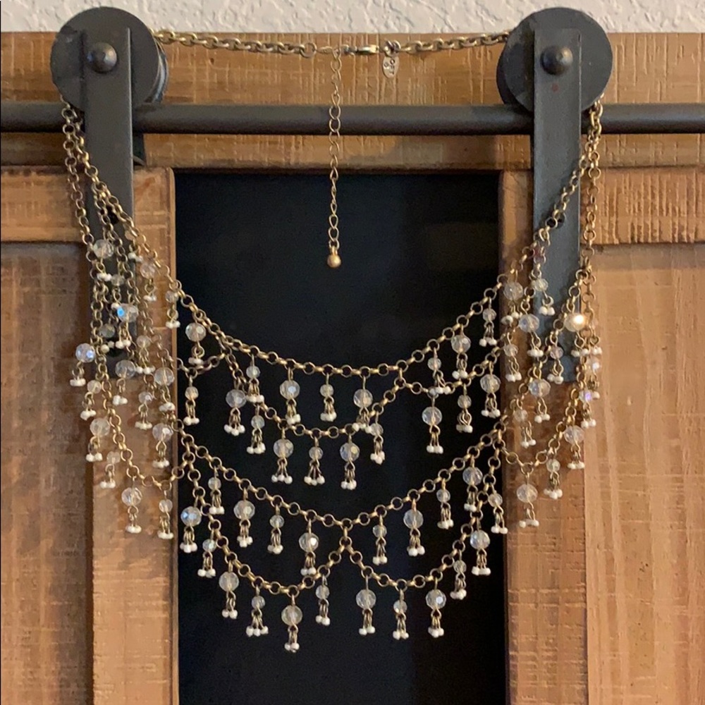 LOFT Beaded Bib Necklace